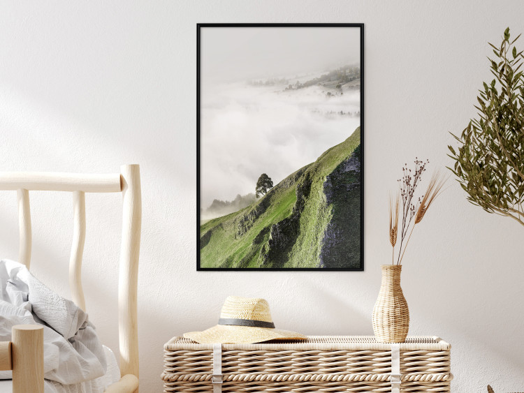 Poster Tree Above the Clouds - mountain landscape of a cliff and trees above the clouds 130347 additionalImage 4