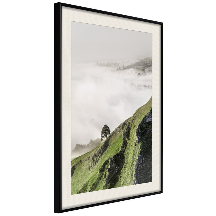 Poster Tree Above the Clouds - mountain landscape of a cliff and trees above the clouds 130347 additionalImage 2