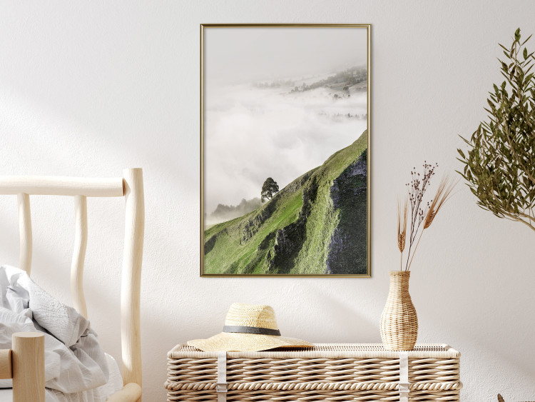 Poster Tree Above the Clouds - mountain landscape of a cliff and trees above the clouds 130347 additionalImage 7