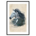 Poster Messenger of Freedom - gray horse surrounded by nature on a beige texture 130447 additionalThumb 17