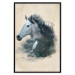 Poster Messenger of Freedom - gray horse surrounded by nature on a beige texture 130447 additionalThumb 18