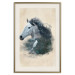 Poster Messenger of Freedom - gray horse surrounded by nature on a beige texture 130447 additionalThumb 20