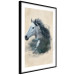 Poster Messenger of Freedom - gray horse surrounded by nature on a beige texture 130447 additionalThumb 12