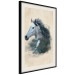 Poster Messenger of Freedom - gray horse surrounded by nature on a beige texture 130447 additionalThumb 14