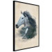 Poster Messenger of Freedom - gray horse surrounded by nature on a beige texture 130447 additionalThumb 3