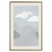 Poster Mountain Adventure - mountain landscape with sky and cloud in gray tones 130547 additionalThumb 20