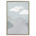 Poster Mountain Adventure - mountain landscape with sky and cloud in gray tones 130547 additionalThumb 17