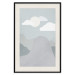 Poster Mountain Adventure - mountain landscape with sky and cloud in gray tones 130547 additionalThumb 19