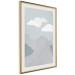 Poster Mountain Adventure - mountain landscape with sky and cloud in gray tones 130547 additionalThumb 6
