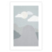 Poster Mountain Adventure - mountain landscape with sky and cloud in gray tones 130547 additionalThumb 25