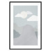 Poster Mountain Adventure - mountain landscape with sky and cloud in gray tones 130547 additionalThumb 15