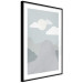 Poster Mountain Adventure - mountain landscape with sky and cloud in gray tones 130547 additionalThumb 14
