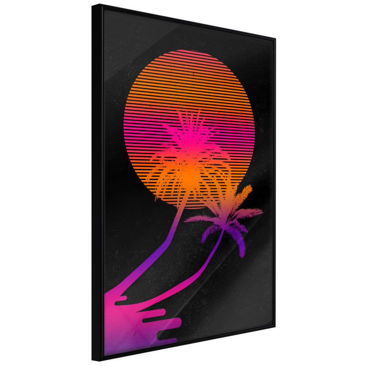 Poster Palm at Sunrise - landscape of the sun and palm trees in an abstract motif 131847 additionalImage 11