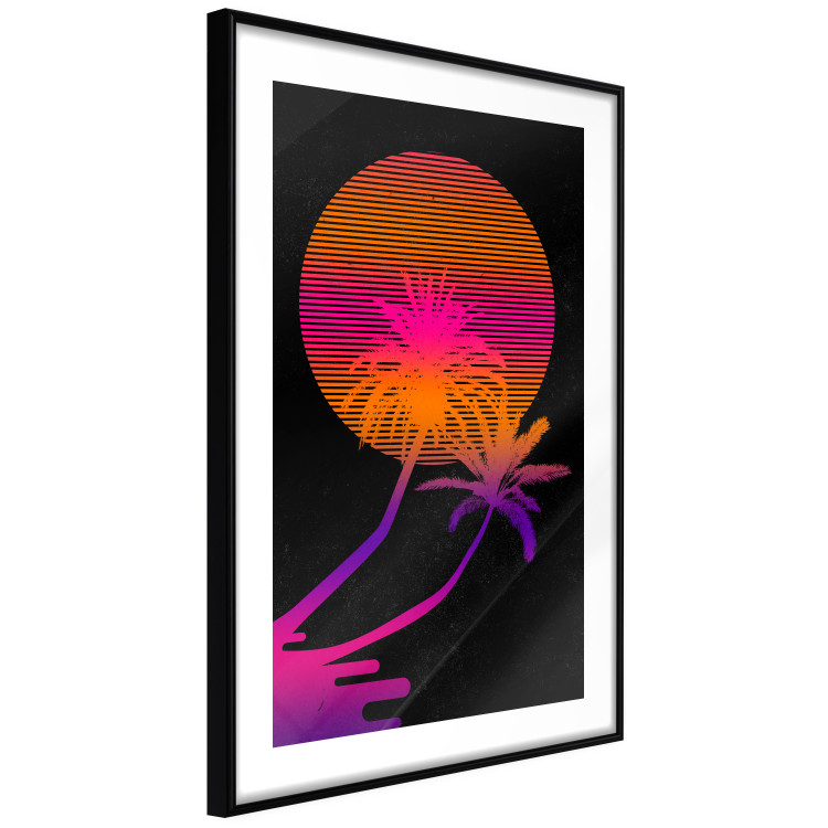Poster Palm at Sunrise - landscape of the sun and palm trees in an abstract motif 131847 additionalImage 6