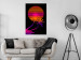 Poster Palm at Sunrise - landscape of the sun and palm trees in an abstract motif 131847 additionalThumb 2