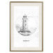 Wall Poster Black and White Lighthouse - black and white lighthouse on a white background 131947 additionalThumb 22