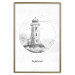Wall Poster Black and White Lighthouse - black and white lighthouse on a white background 131947 additionalThumb 27