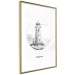 Wall Poster Black and White Lighthouse - black and white lighthouse on a white background 131947 additionalThumb 9
