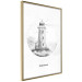 Wall Poster Black and White Lighthouse - black and white lighthouse on a white background 131947 additionalThumb 14
