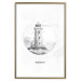 Wall Poster Black and White Lighthouse - black and white lighthouse on a white background 131947 additionalThumb 20