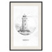 Wall Poster Black and White Lighthouse - black and white lighthouse on a white background 131947 additionalThumb 21