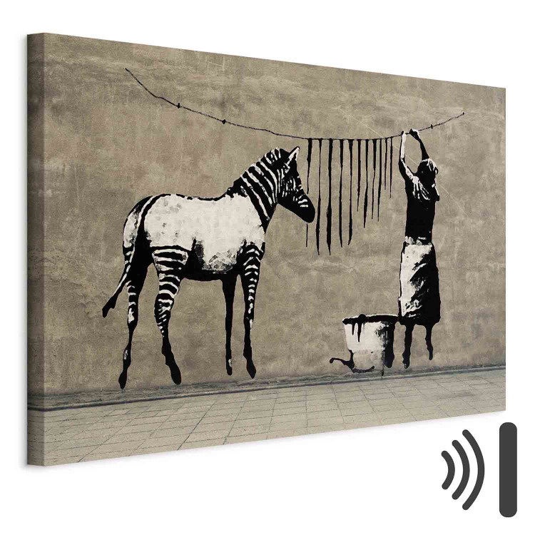 Canvas Banksy: Washing Zebra on Concrete (1 Part) Wide 132447 additionalImage 8