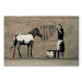 Canvas Banksy: Washing Zebra on Concrete (1 Part) Wide 132447 additionalThumb 7