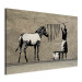 Canvas Banksy: Washing Zebra on Concrete (1 Part) Wide 132447 additionalThumb 2