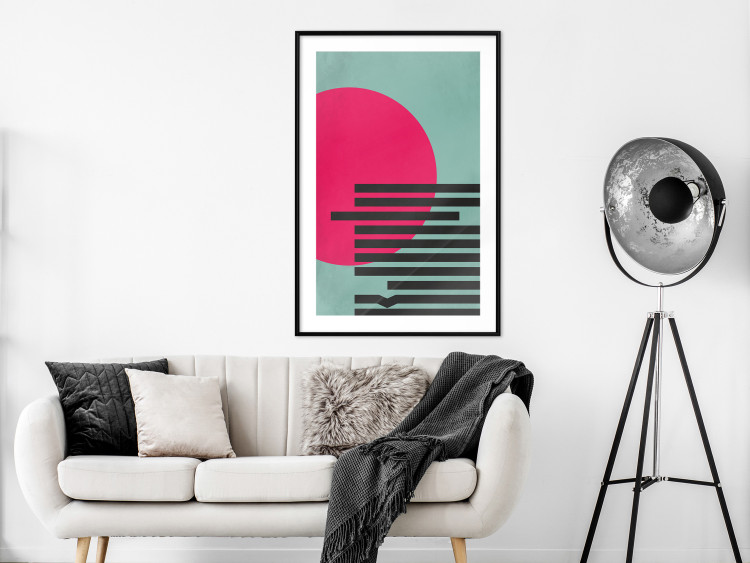 Wall Poster Pink Sun - colorful geometric figures in an abstract motif 134447 additionalImage 22
