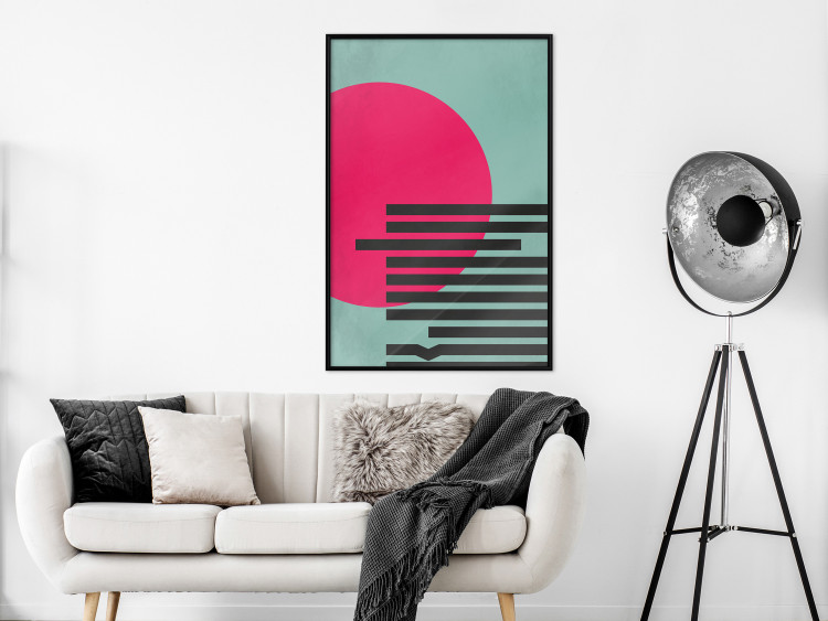 Wall Poster Pink Sun - colorful geometric figures in an abstract motif 134447 additionalImage 4