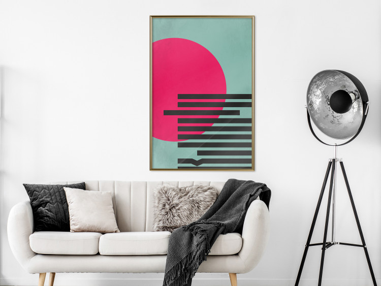 Wall Poster Pink Sun - colorful geometric figures in an abstract motif 134447 additionalImage 7