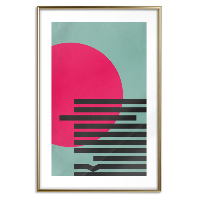 Wall Poster Pink Sun - colorful geometric figures in an abstract motif 134447 additionalImage 16