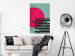 Wall Poster Pink Sun - colorful geometric figures in an abstract motif 134447 additionalThumb 2