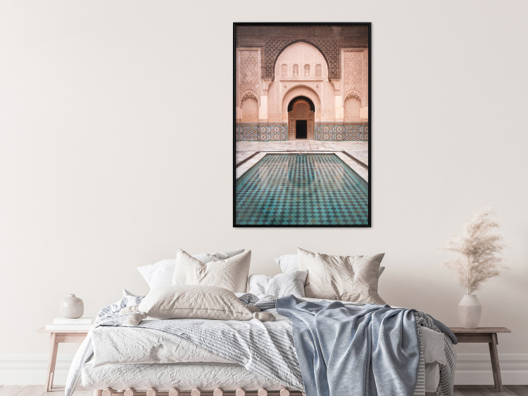 Poster Blue Refreshment - blue tiles on the floor against the backdrop of architecture 134747 additionalImage 11