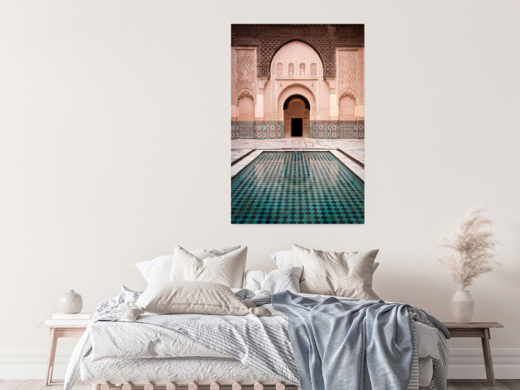 Poster Blue Refreshment - blue tiles on the floor against the backdrop of architecture 134747 additionalImage 11