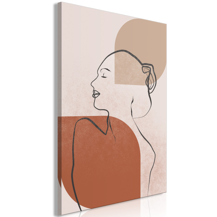 Canvas Linear feminine act - abstract, minimalist portrait 135647 additionalImage 2