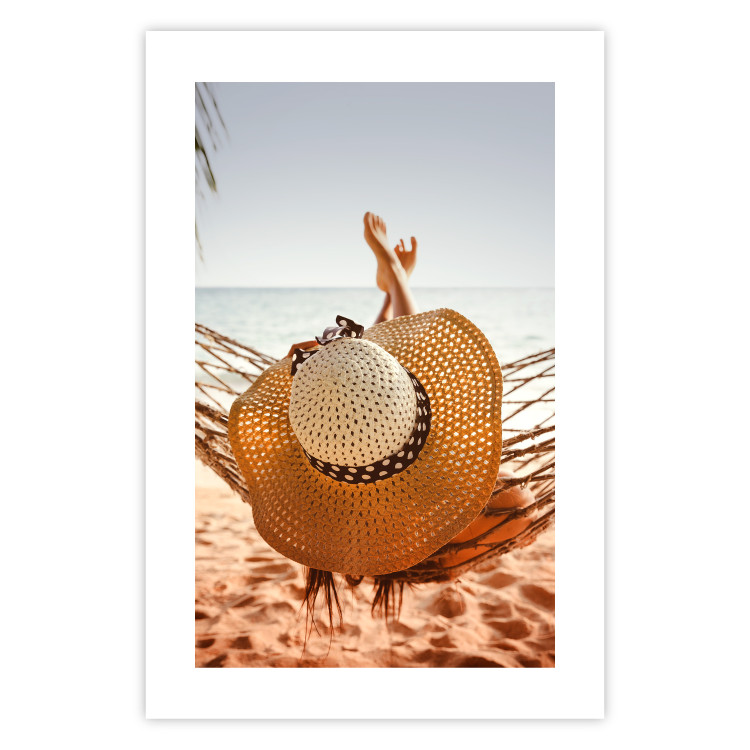 Wall Poster Beach Hammock - summer landscape with a resting woman against the sea 136047 additionalImage 11