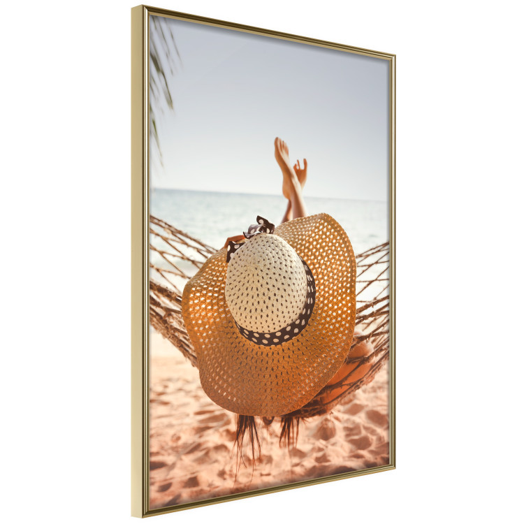Wall Poster Beach Hammock - summer landscape with a resting woman against the sea 136047 additionalImage 8