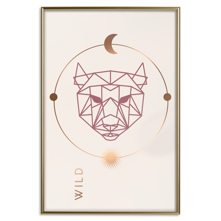 Wall Poster Wild Heart - animal and solar system arrangement in a geometric abstraction 136547 additionalImage 6