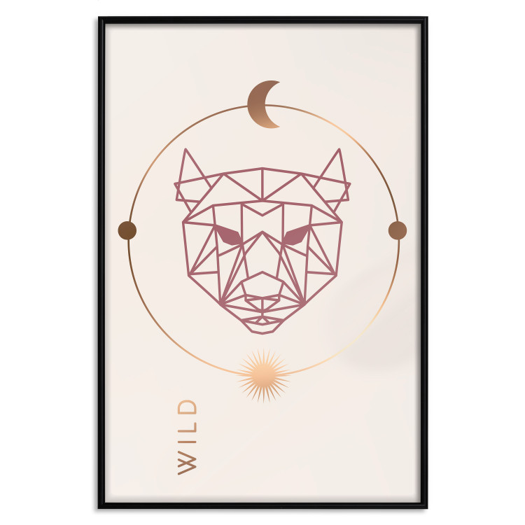 Wall Poster Wild Heart - animal and solar system arrangement in a geometric abstraction 136547 additionalImage 6