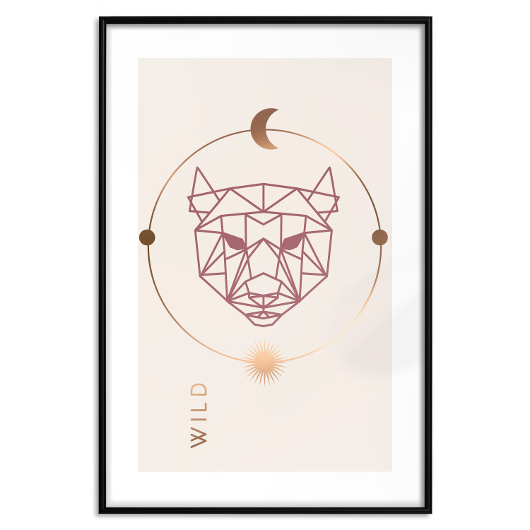 Wall Poster Wild Heart - animal and solar system arrangement in a geometric abstraction 136547 additionalImage 3