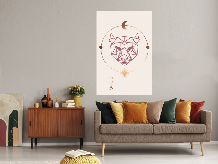 Wall Poster Wild Heart - animal and solar system arrangement in a geometric abstraction 136547 additionalImage 16