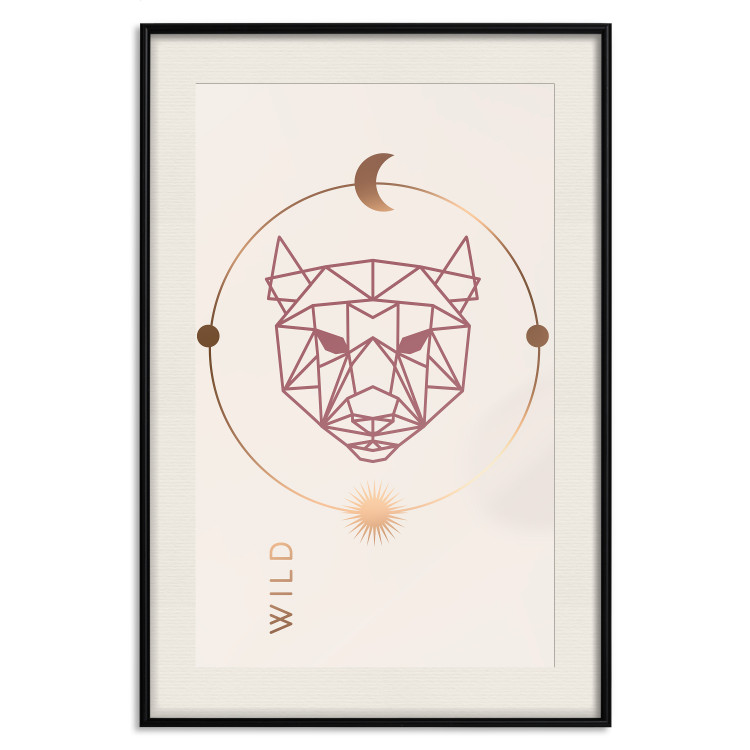 Wall Poster Wild Heart - animal and solar system arrangement in a geometric abstraction 136547 additionalImage 4