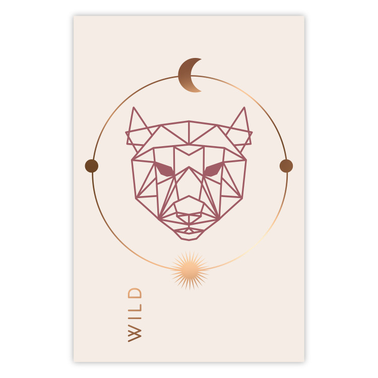 Wall Poster Wild Heart - animal and solar system arrangement in a geometric abstraction 136547