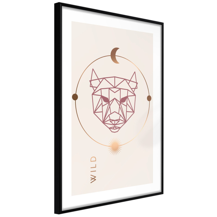 Wall Poster Wild Heart - animal and solar system arrangement in a geometric abstraction 136547 additionalImage 22