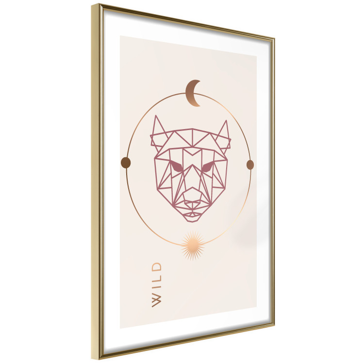 Wall Poster Wild Heart - animal and solar system arrangement in a geometric abstraction 136547 additionalImage 21