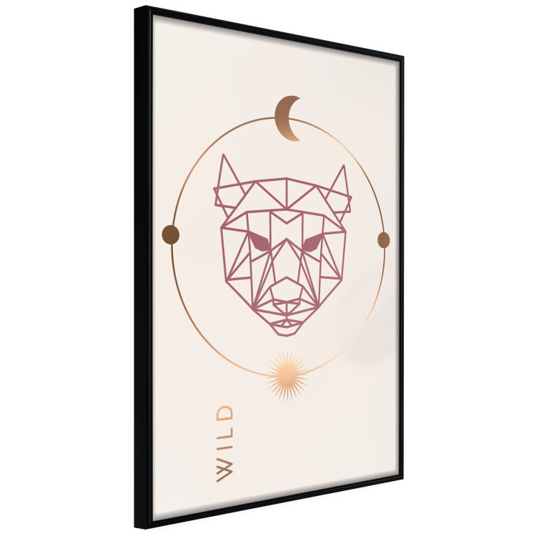 Wall Poster Wild Heart - animal and solar system arrangement in a geometric abstraction 136547 additionalImage 24