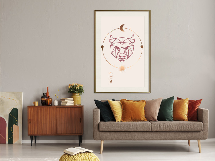 Wall Poster Wild Heart - animal and solar system arrangement in a geometric abstraction 136547 additionalImage 11