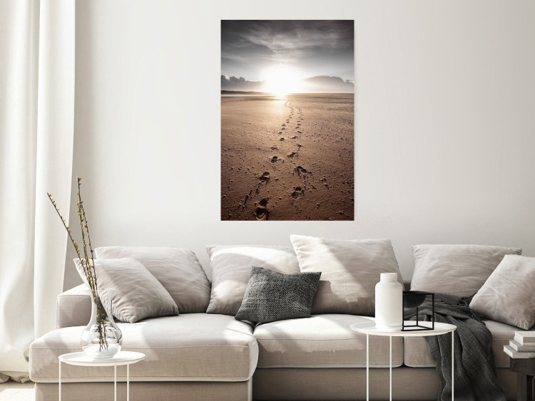 Wall Poster Our Path - landscape of a vast beach against the glow of a setting sun 138047 additionalImage 11