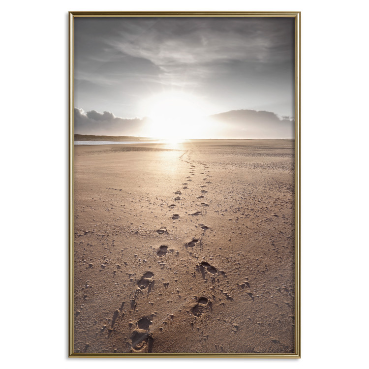 Wall Poster Our Path - landscape of a vast beach against the glow of a setting sun 138047 additionalImage 25